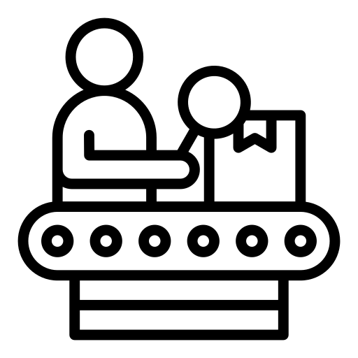 inspection and flagged shipment icon